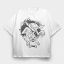 Creepy Shadow, Tricou Oversize Barbati (Unisex)