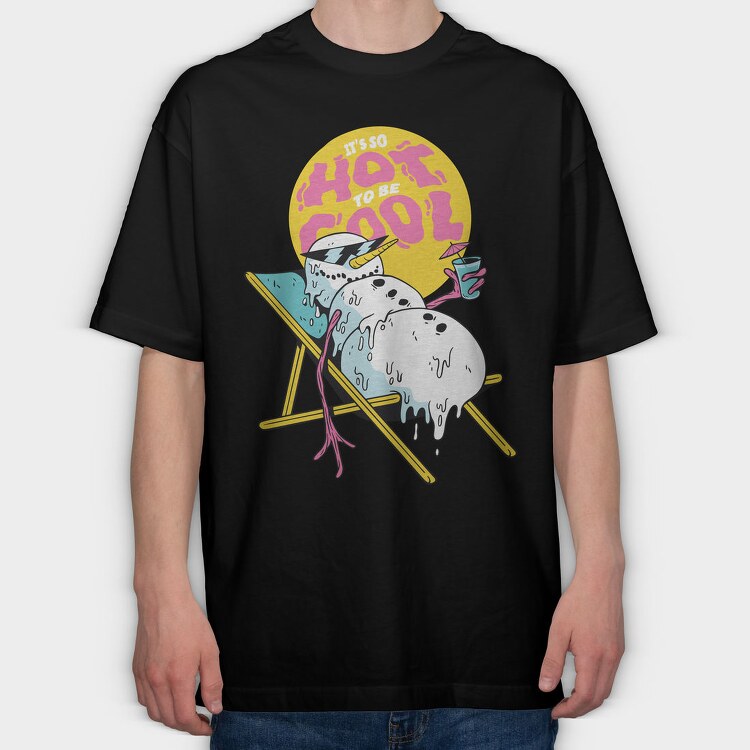 Snowman Sun Quote, Tricou Oversize Barbati (Unisex)