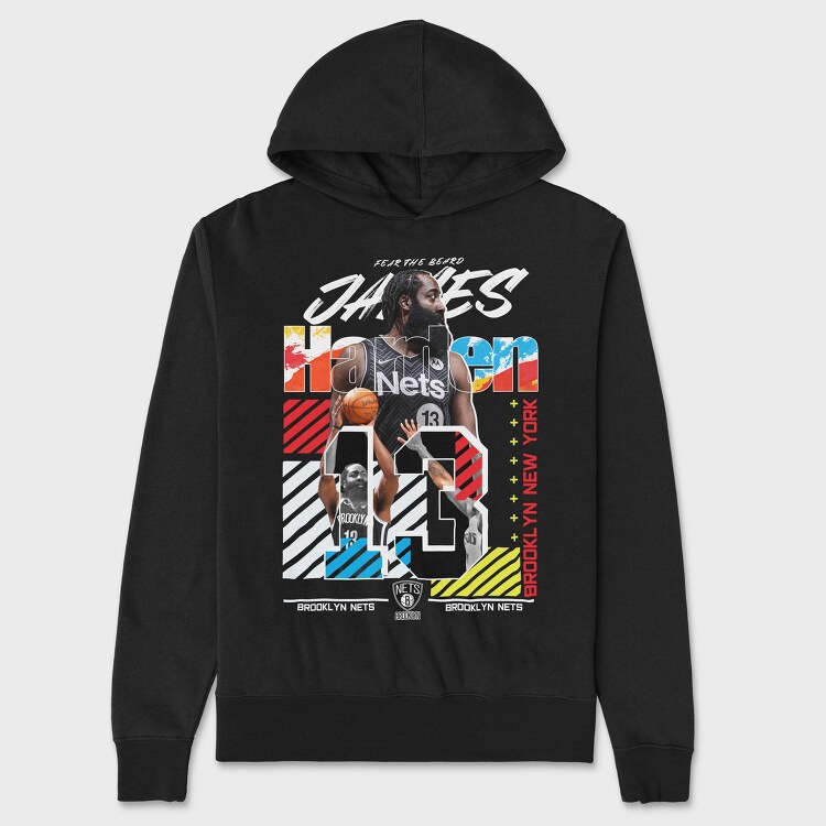 James Harden Nets Design, Hanorac Oversize Barbati (Unisex)