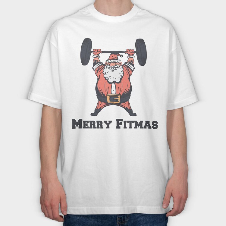 Santa Weight, Tricou Oversize Barbati (Unisex)