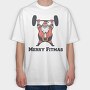 Santa Weight, Tricou Oversize Barbati (Unisex)