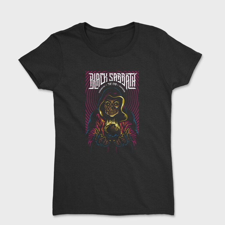 Grim Reaper Flames Crosses 2, Tricou Femei