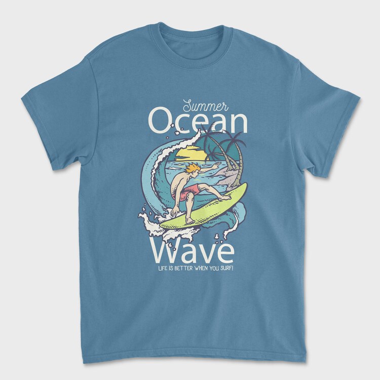 Beach Surfing, Tricou Barbati (Unisex)