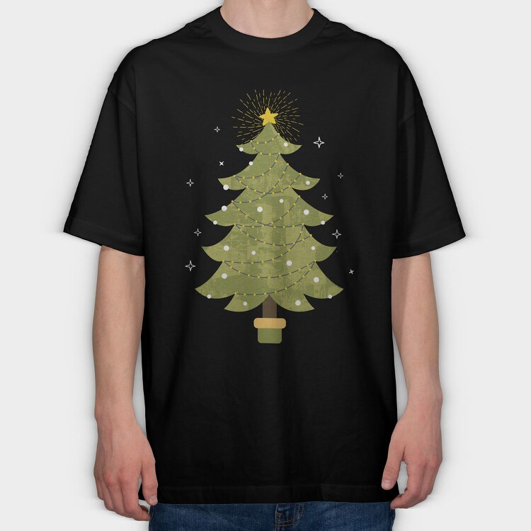 Christmas Tree, Tricou Oversize Barbati (Unisex)