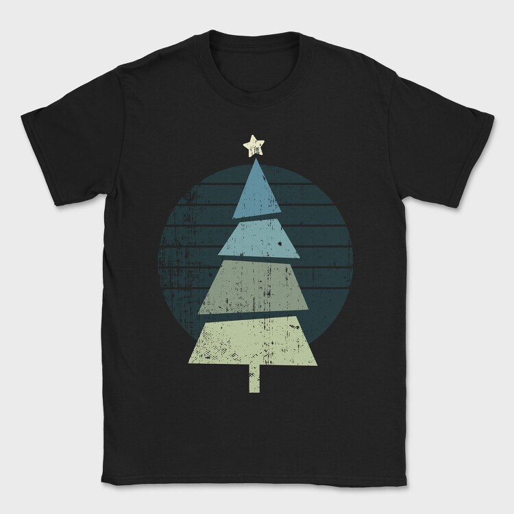 Retro Christmas Tree, Tricou Barbati (Unisex)