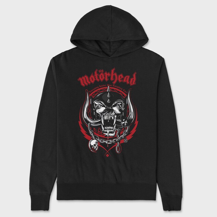 Motorhead Devil Skull Chains, Hanorac Oversize Barbati (Unisex)
