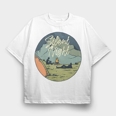 Camp Silent Night, Tricou Oversize Barbati (Unisex)
