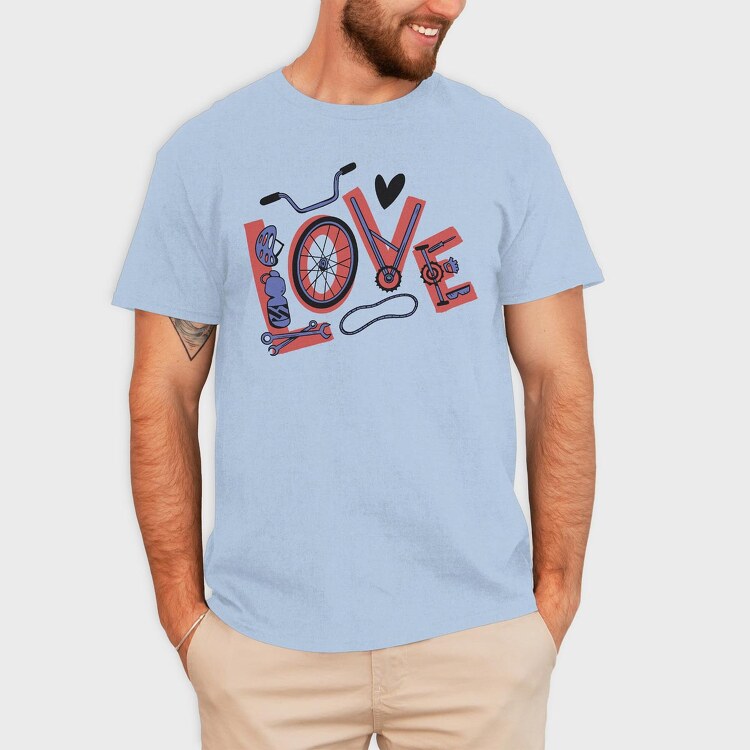 Love Cycling, Tricou Barbati (Unisex)