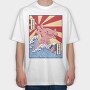Axolotl Wave, Tricou Oversize Barbati (Unisex)