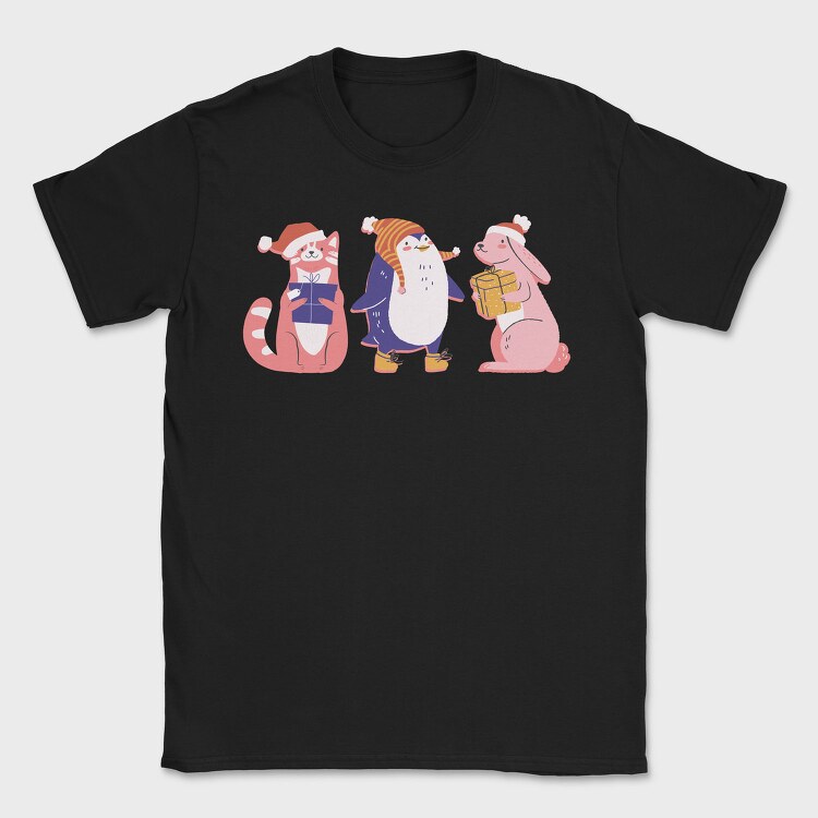 Christmas Animals, Tricou Barbati (Unisex)