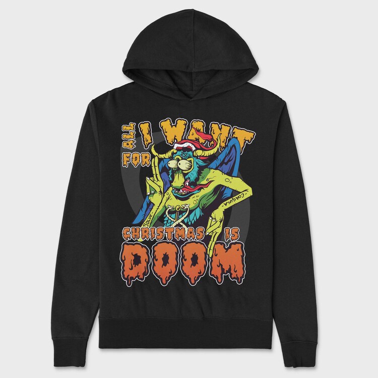 Christmas Doom, Hanorac Oversize Barbati (Unisex)