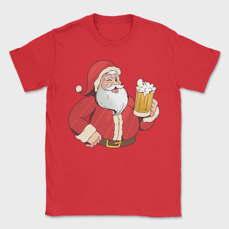 Santa Beer, Tricou Barbati (Unisex)