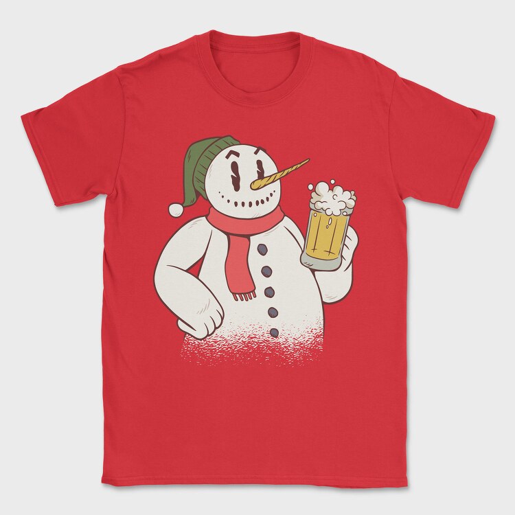 Snowman Beer, Tricou Barbati (Unisex)
