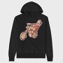 Santa Motorbike, Hanorac Oversize Barbati (Unisex)
