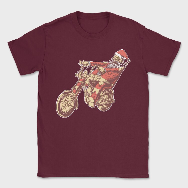 Santa Motorbike, Tricou Barbati (Unisex)