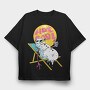 Snowman Sun Quote, Tricou Oversize Barbati (Unisex)