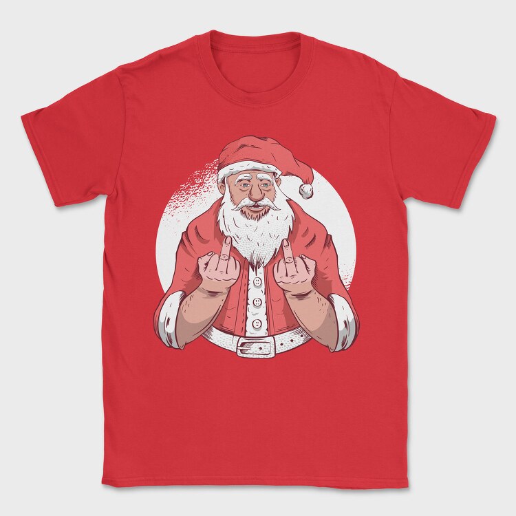 Santa Middle Finger, Tricou Barbati (Unisex)
