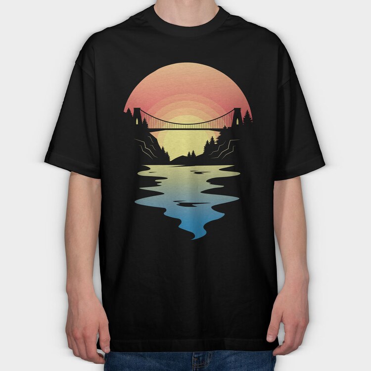 Bristol Bridge, Tricou Oversize Barbati (Unisex)