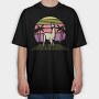 Retro Llama, Tricou Oversize Barbati (Unisex)
