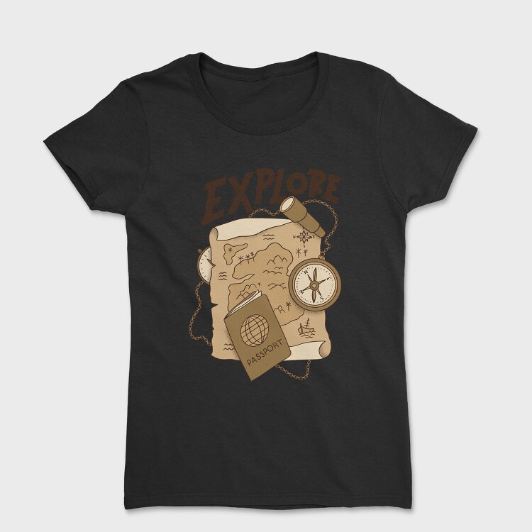 Vintage Explore, Tricou Femei