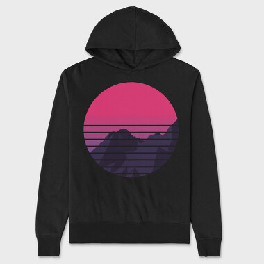 Retro Mountain, Hanorac Oversize Barbati (Unisex)