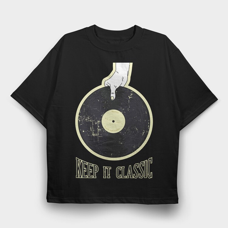 Retro, Tricou Oversize Barbati (Unisex)