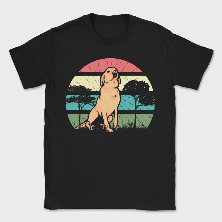 Retro Retriever, Tricou Barbati (Unisex)