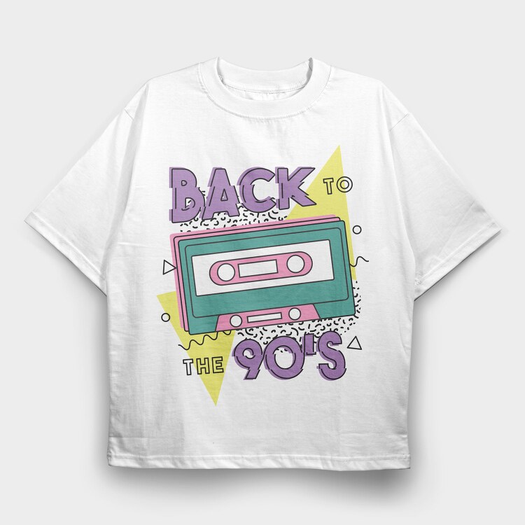 Back To The 90S, Tricou Oversize Barbati (Unisex)