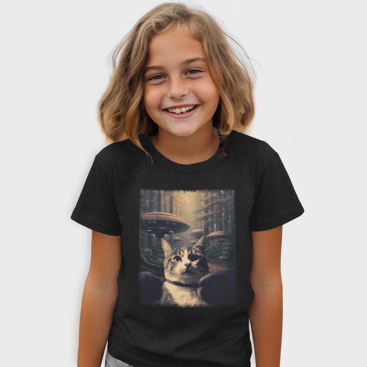 Cat With Alien Spaceships, Tricou Copii