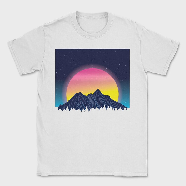 Neon Landscape, Tricou Barbati (Unisex)