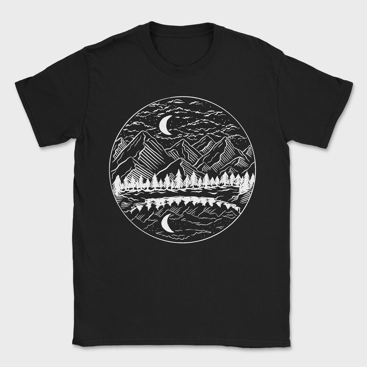 Night Landscape, Tricou Barbati (Unisex)