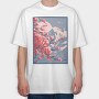 Sakura Mountains Paint, Tricou Oversize Barbati (Unisex)