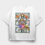 Daffy Duck Money Anarchy Urban Art, Tricou Oversize Barbati (Unisex)