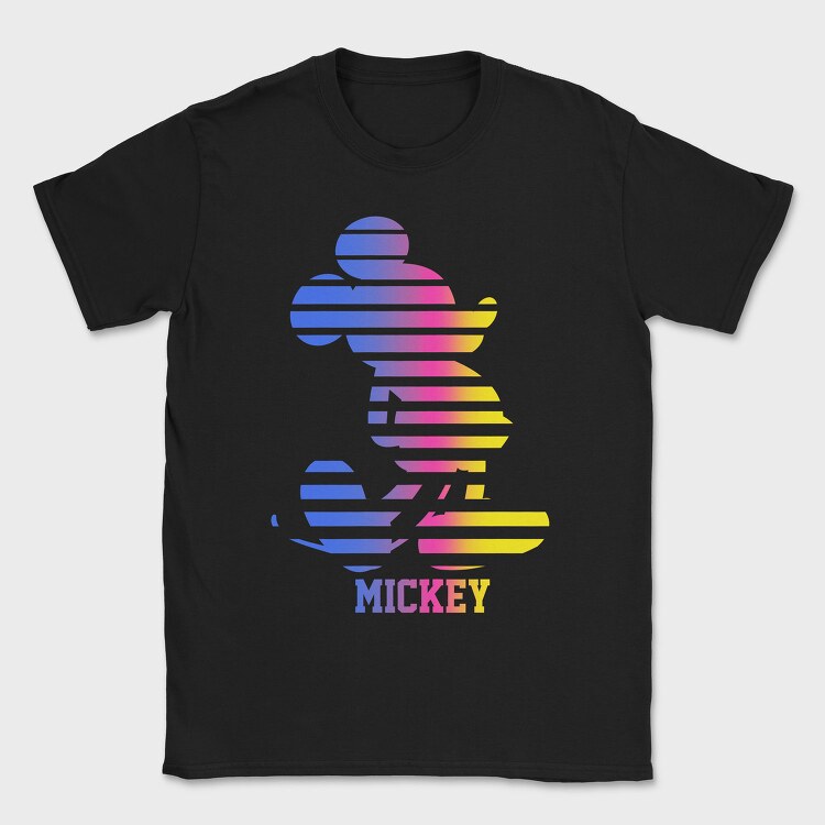 Mickey Mouse Colorful Lines, Tricou Barbati (Unisex)
