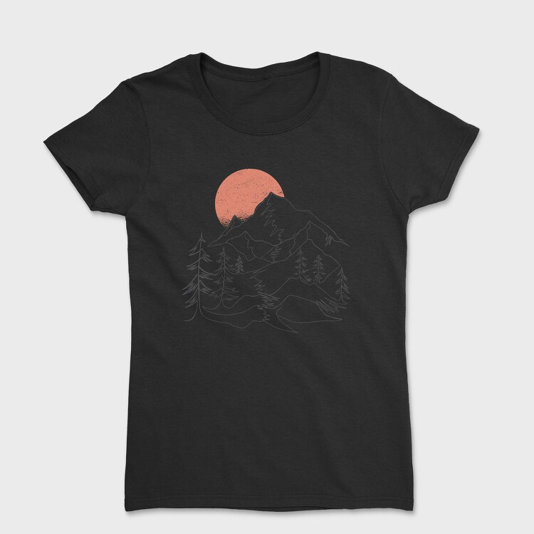Lineart Landscape, Tricou Femei