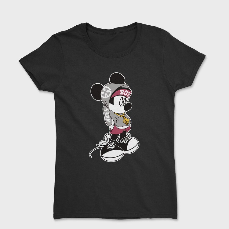 Mickey Mouse Boy Style Urban Art, Tricou Femei
