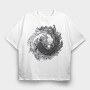 Axolotl Yin Yang Balance, Tricou Oversize Barbati (Unisex)
