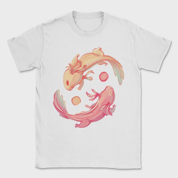 Axolotl Yin Yang, Tricou Barbati (Unisex)