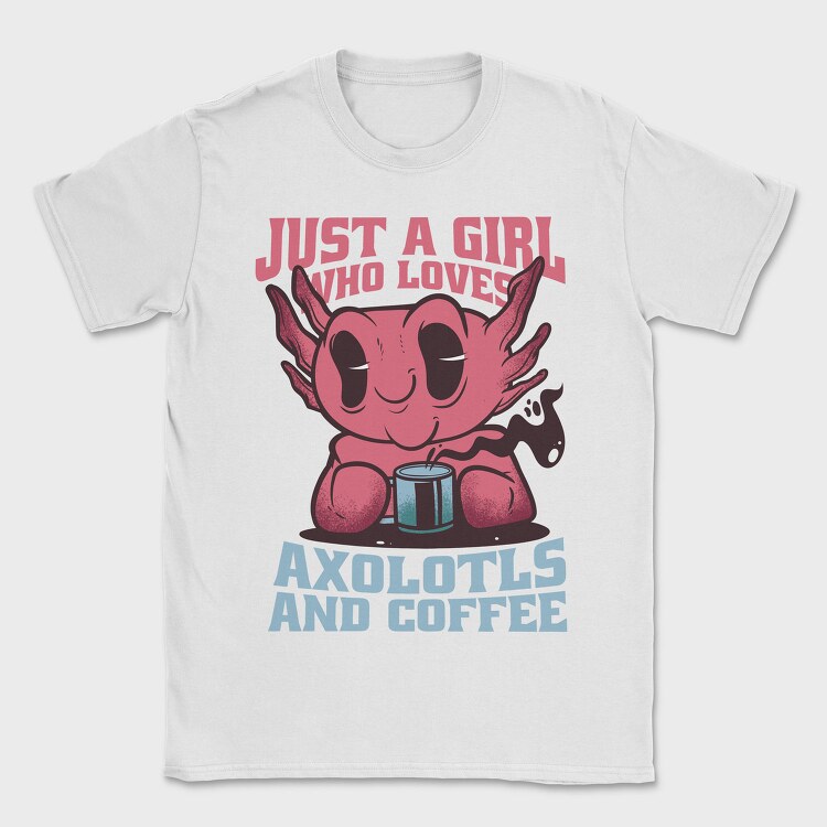 Axolotls And Coffee, Tricou Barbati (Unisex)