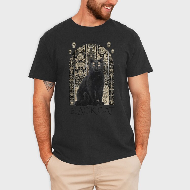 The Black Cat, Tricou Barbati (Unisex)