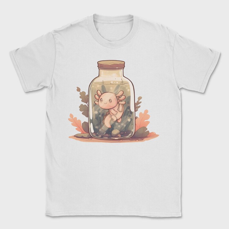 Baby Axolotl In Jar, Tricou Barbati (Unisex)