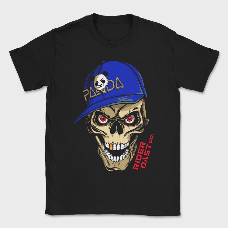 Skull Panda Cap Red Eyes Cast 99, Tricou Barbati (Unisex)