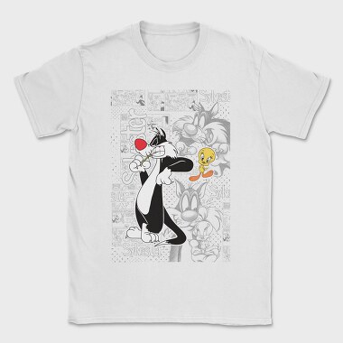Sylvester Tweety Comic Art Urban Eyes, Tricou Barbati (Unisex)