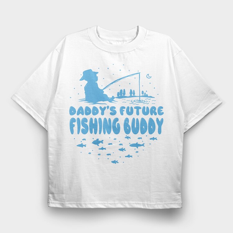 Baby Fishing Dad, Tricou Oversize Barbati (Unisex)