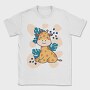 Baby Giraffe And Leaves, Tricou Barbati (Unisex)