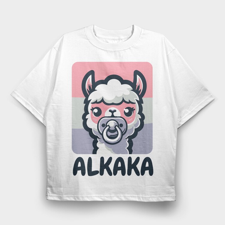 Baby Llama Alkaka, Tricou Oversize Barbati (Unisex)