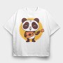 Baby Panda, Tricou Oversize Barbati (Unisex)