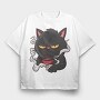 Bad Tempered Cat, Tricou Oversize Barbati (Unisex)