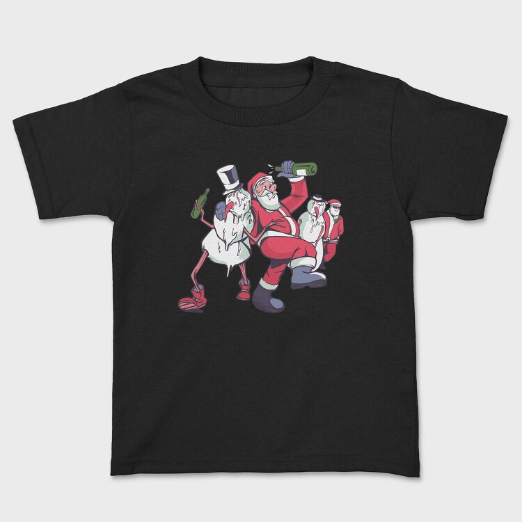 Snowmen Santa Drunk, Tricou Copii