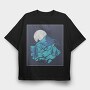 Watercolour Moon Landscape, Tricou Oversize Barbati (Unisex)